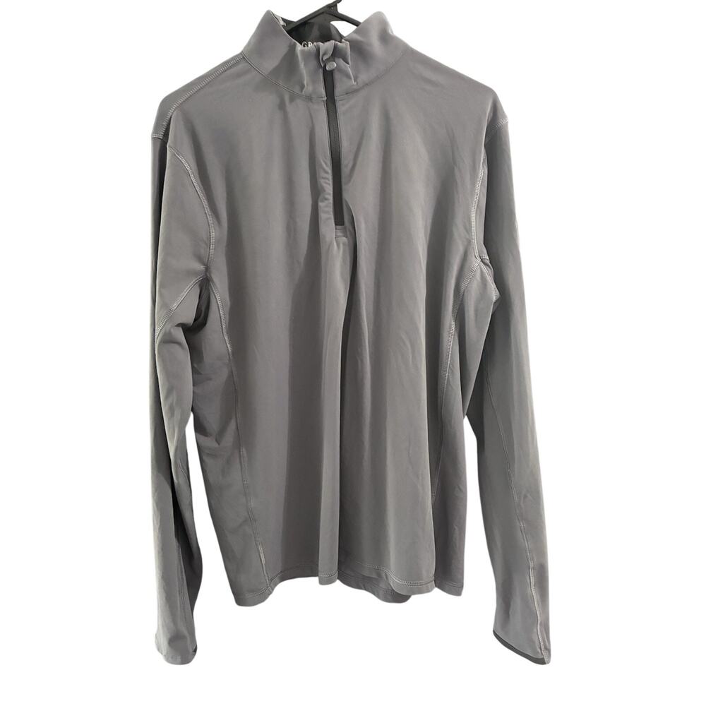 Greyson Mens Gray Medium 1/4 Zip Performance Pullover *LOGO